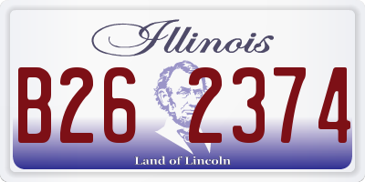 IL license plate B262374