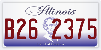 IL license plate B262375