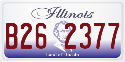 IL license plate B262377