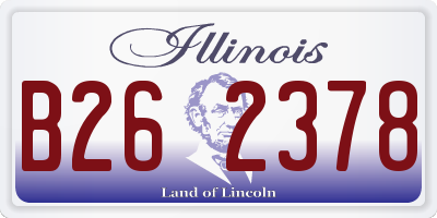 IL license plate B262378