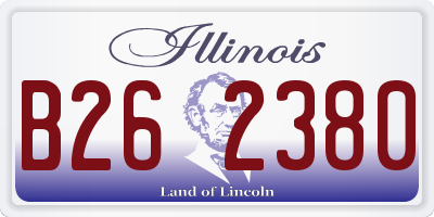 IL license plate B262380