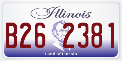 IL license plate B262381