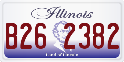 IL license plate B262382