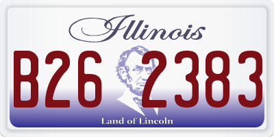 IL license plate B262383