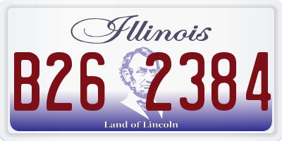 IL license plate B262384