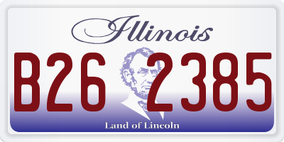IL license plate B262385