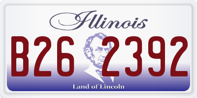 IL license plate B262392