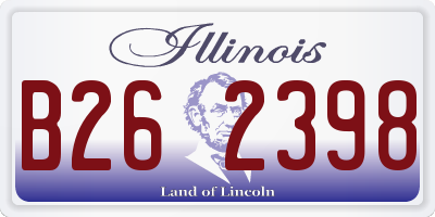 IL license plate B262398