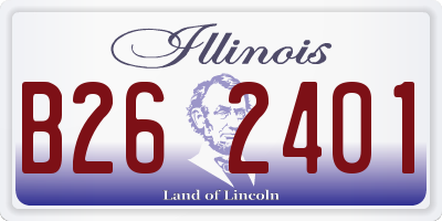 IL license plate B262401