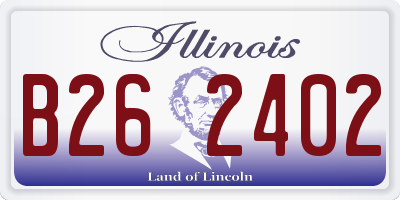 IL license plate B262402