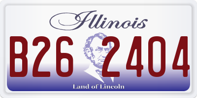IL license plate B262404