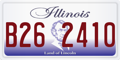 IL license plate B262410