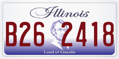 IL license plate B262418