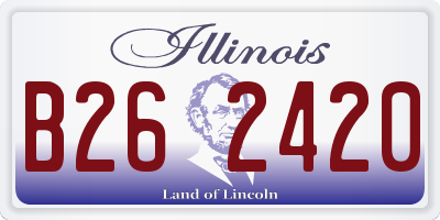 IL license plate B262420
