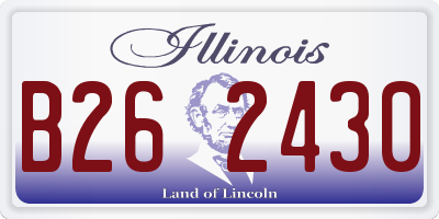 IL license plate B262430