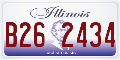 IL license plate B262434