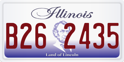 IL license plate B262435