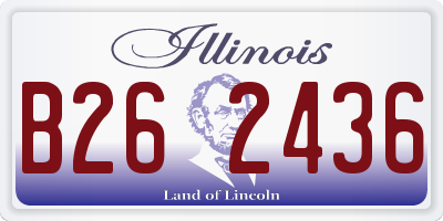 IL license plate B262436