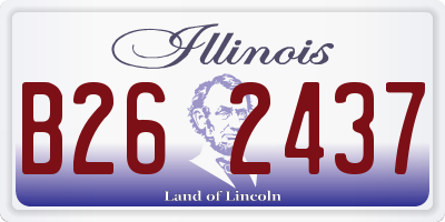 IL license plate B262437