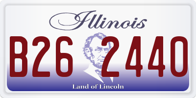 IL license plate B262440