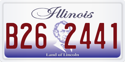 IL license plate B262441