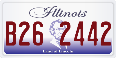 IL license plate B262442