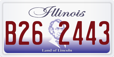 IL license plate B262443