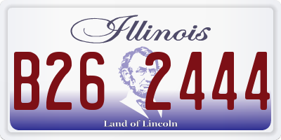 IL license plate B262444