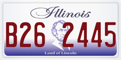 IL license plate B262445