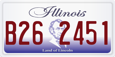 IL license plate B262451