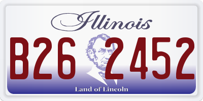 IL license plate B262452