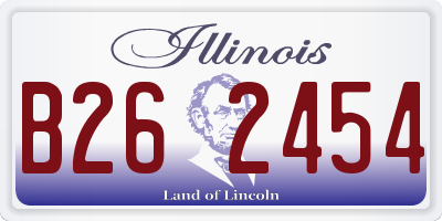 IL license plate B262454