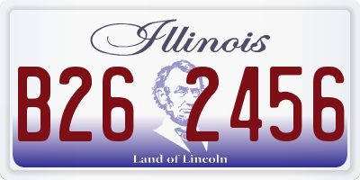 IL license plate B262456