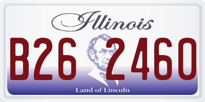 IL license plate B262460