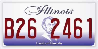 IL license plate B262461