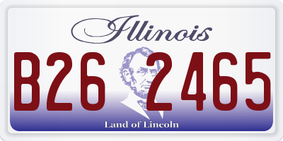 IL license plate B262465