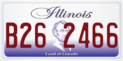 IL license plate B262466