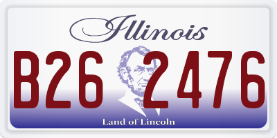 IL license plate B262476