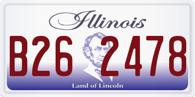 IL license plate B262478