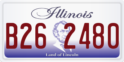 IL license plate B262480