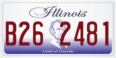 IL license plate B262481