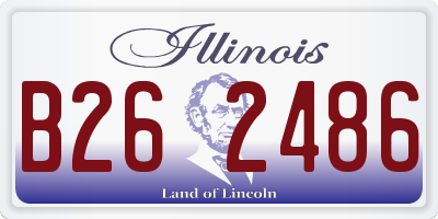 IL license plate B262486