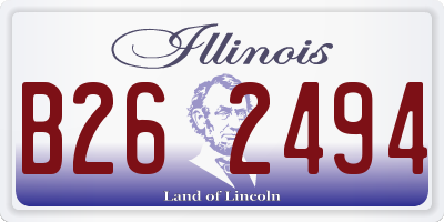 IL license plate B262494