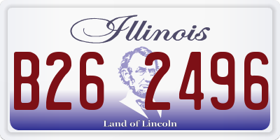 IL license plate B262496