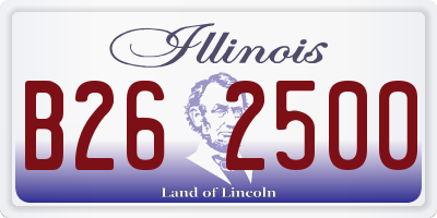 IL license plate B262500