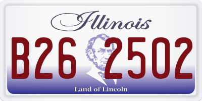 IL license plate B262502