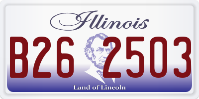 IL license plate B262503