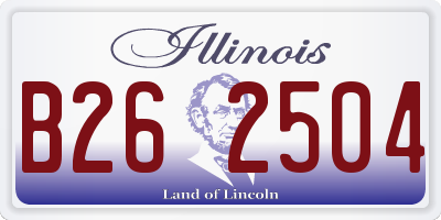 IL license plate B262504