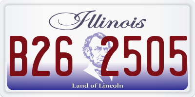 IL license plate B262505