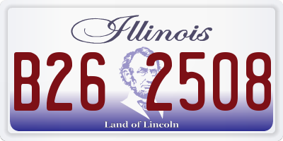 IL license plate B262508